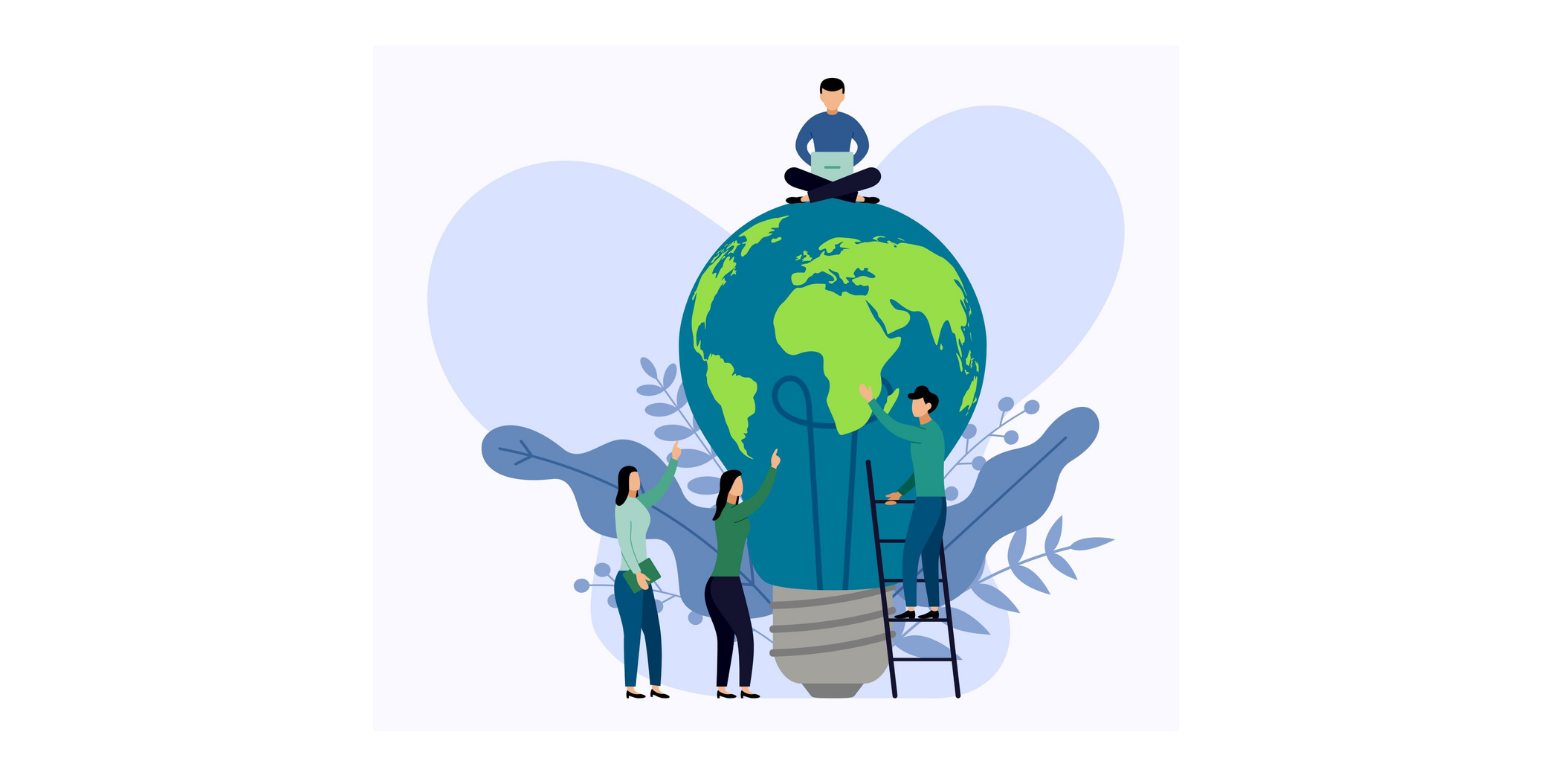 Ilustração Mundo e Tecnologia